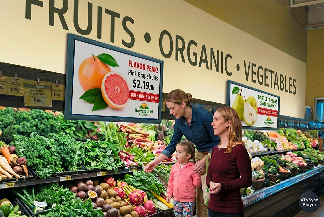 Advertising screens and retail promotion