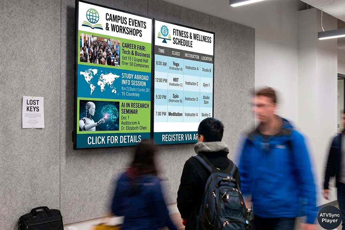 Schedules and information boards
